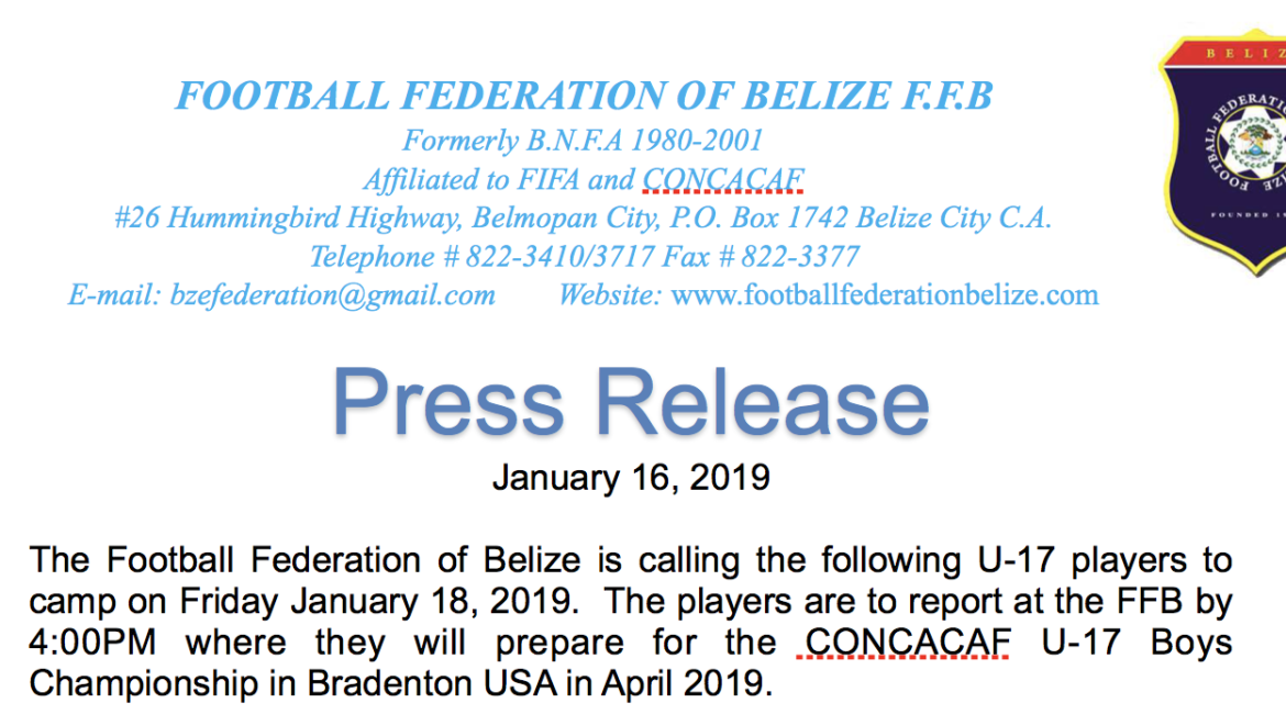 Press Release #Football #BelizeFootball #Soccer #PremierLeague